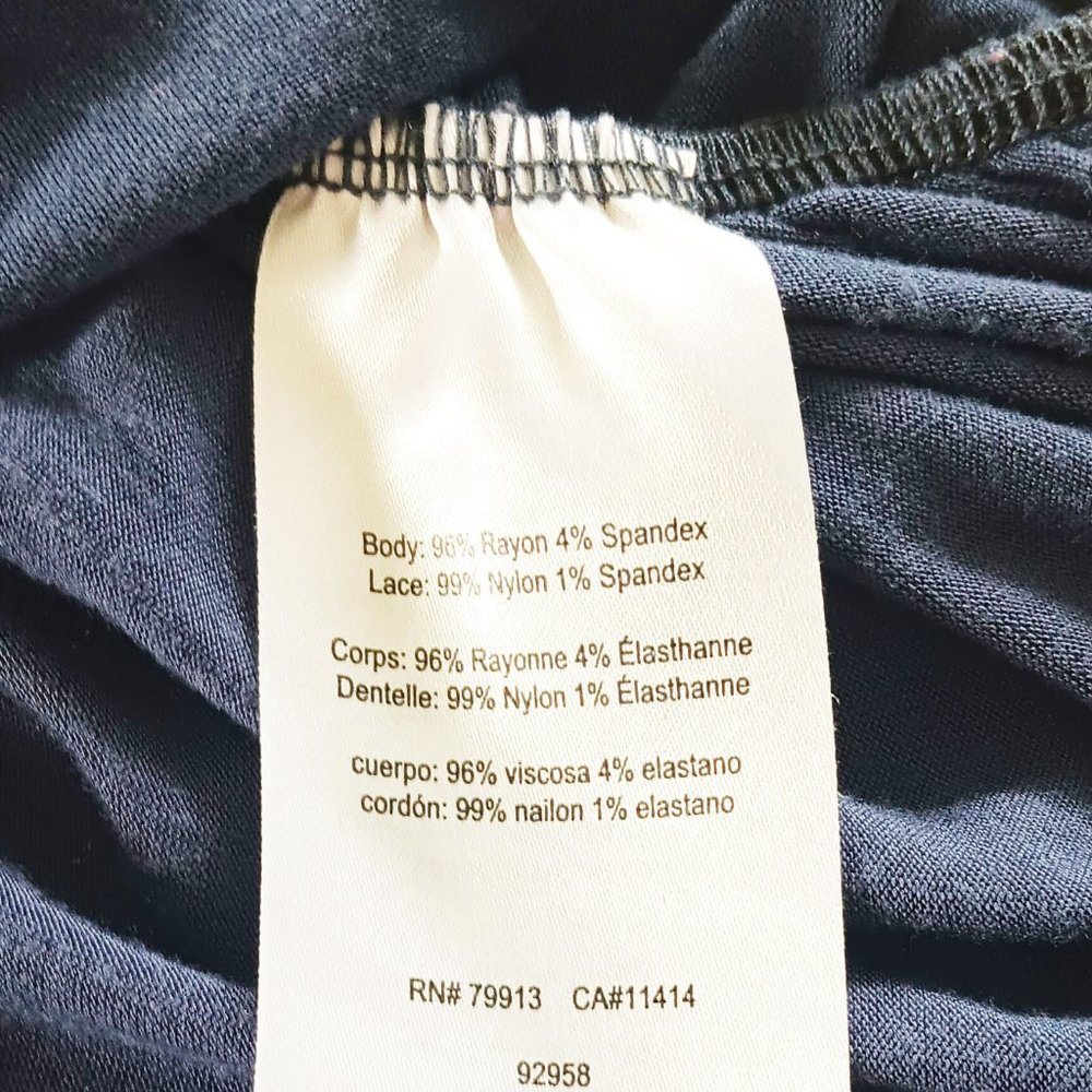 MOTHERHOOD MATERNITY Blue Lace Tee Size S - Picture 7 of 8